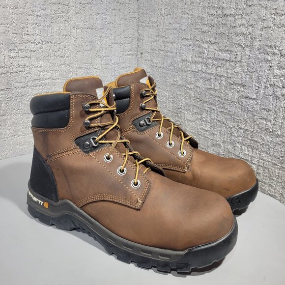 Carhartt Rugged Flex 6" Men's Size 12 Leather Composite Toe Work Boots CMF6366 - Picture 6 of 11